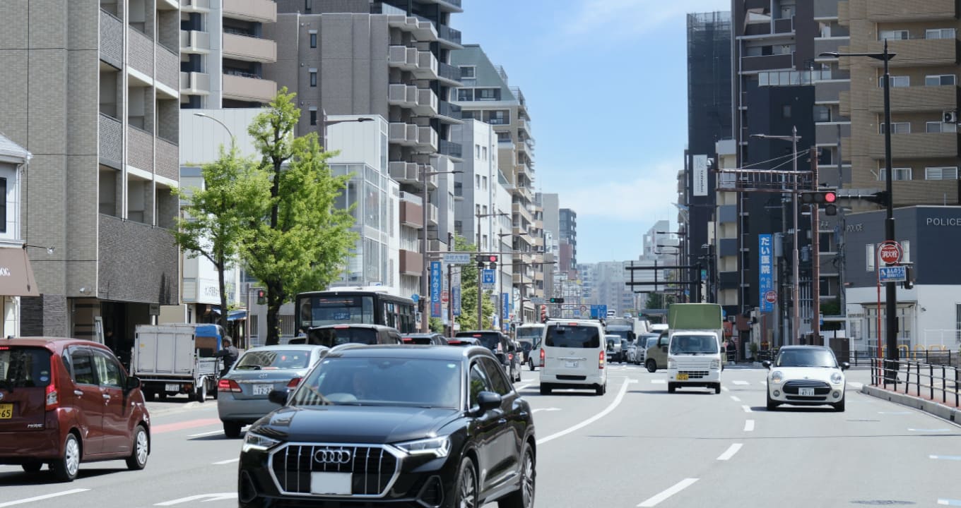 福岡市地下鉄「別府」駅周辺 国道202号線